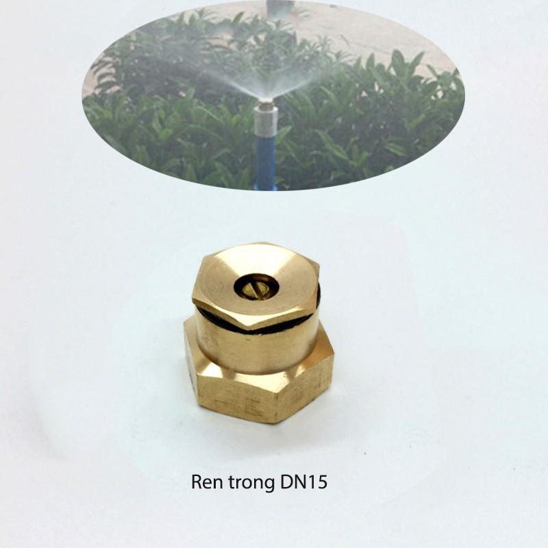 ĐẦU VÒI PHUN TƯỚI CÂY BẰNG ĐỒNG DN15 REN TRONG