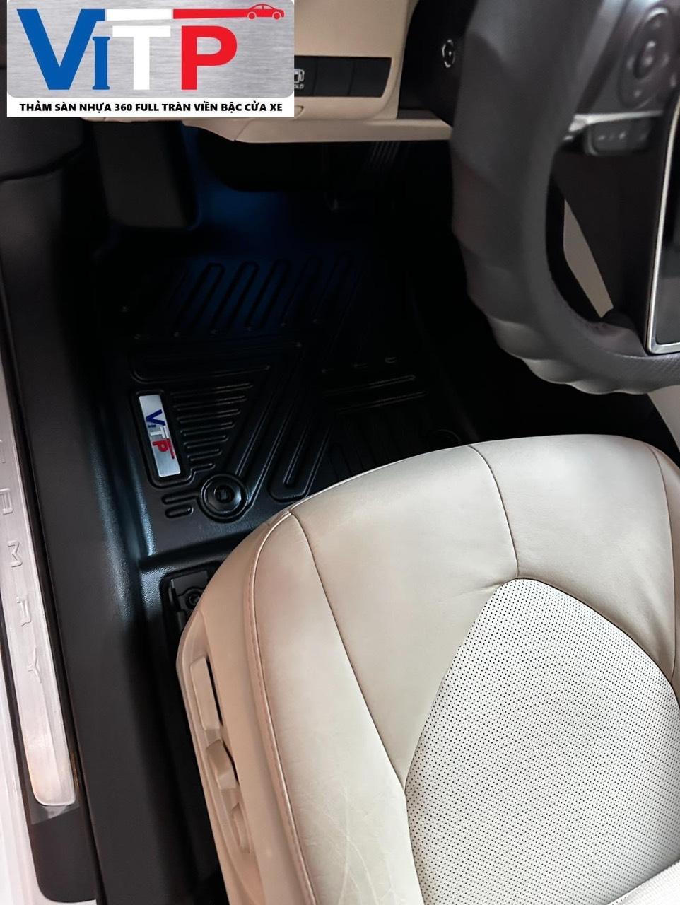 Thảm sàn ViTP Nhựa 360 Full Tràn Viền Bậc Cửa Xe Toyota Camry 2020 – 2023