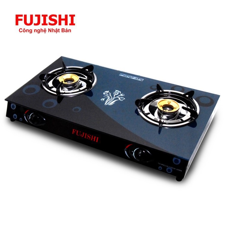 Bếp gas đôi mặt kính chén đồng Fujishi FM-H10-D - Hàng chính hãng