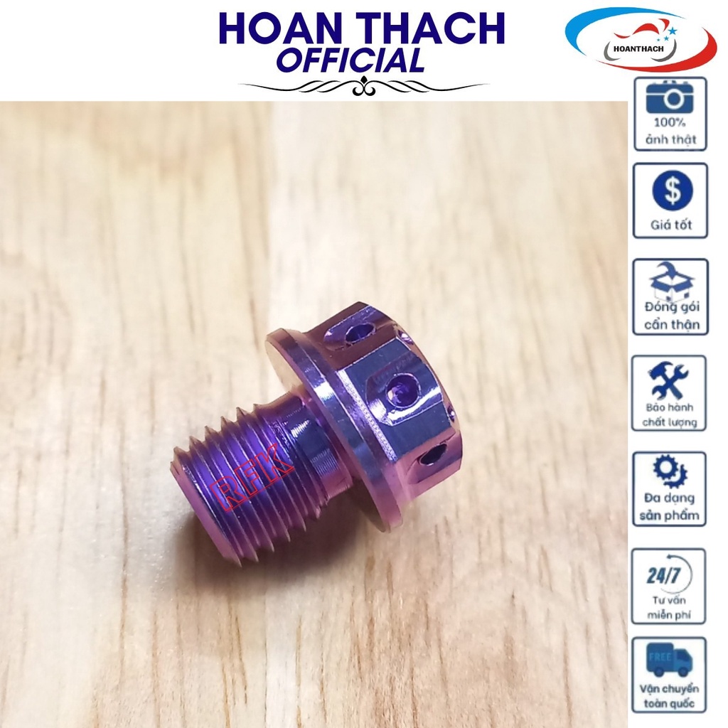 Ốc Chân Kính Gr5 Titan Ren Ngược 10L Màu Tím Dùng cho nhiều dòng xe , SP010313 (giá 1 con)