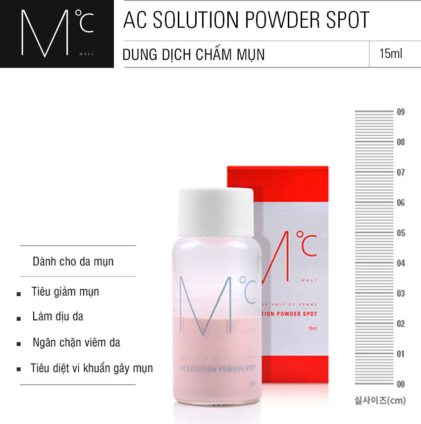 Dung dịch chấm mụn MdoC AC Solution Powder Spot 15ml JN-MCM01