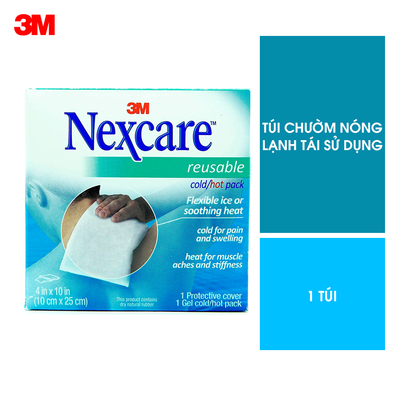 Túi chườm nóng lạnh Nexcare 3M 10x25cm - Gel không chai cứng, keo không rò rỉ, có thể sử dụng nhiều lần 2671PEG