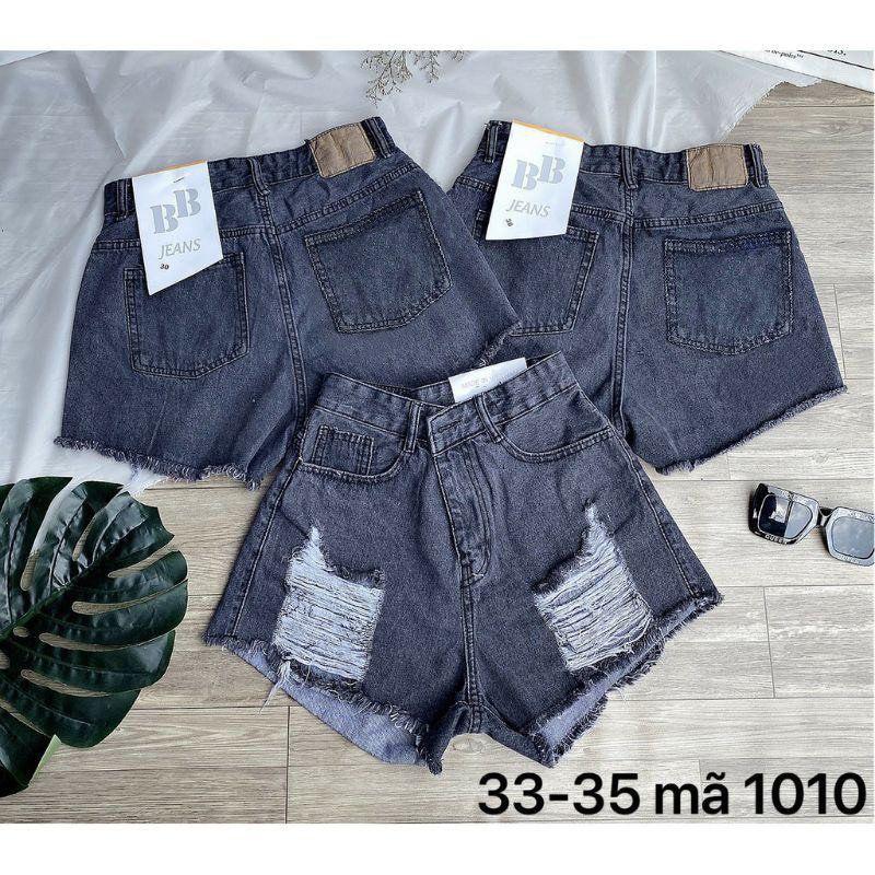 QUẦN SORT JEAN BIGSIZE XÁM ĐEN RÁCH TO MÃ06