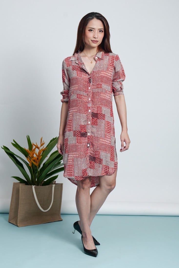 Đầm Sơ Mi Lụa Luna Llena LN174TA195-BR