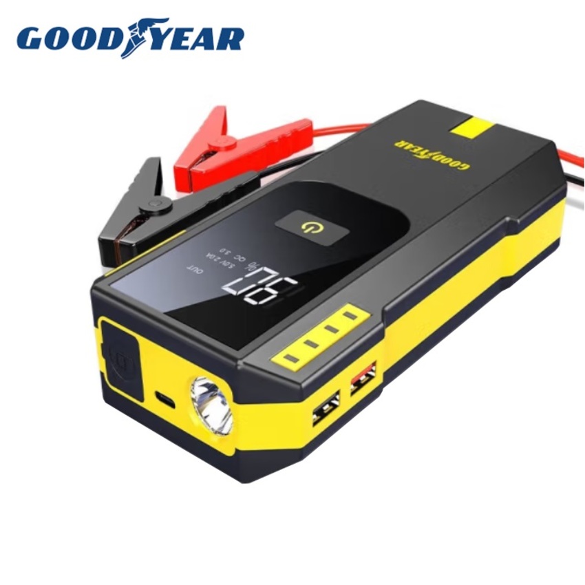 Bộ kích bình acquy ô tô kiêm pin sạc dự phòng Goodyear GY-5358, 12000mAh có khả năng bảo về ngắn mạch nếu gặp sự cố - HÀNG NHẬP KHẨU