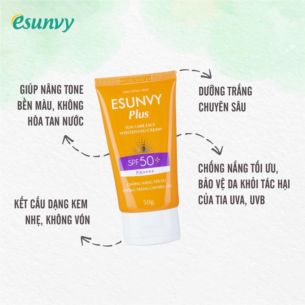 Bộ Combo Tiết Kiệm - 2 Kem Chống Nắng Esunvy Plus Sun Care Face SPF50+/PA++++ Tuýt 50g