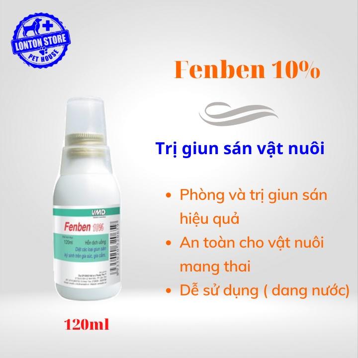 Fenben 10% - Sản phẩm hổ trợ sức khỏe chó mèo, 120ml