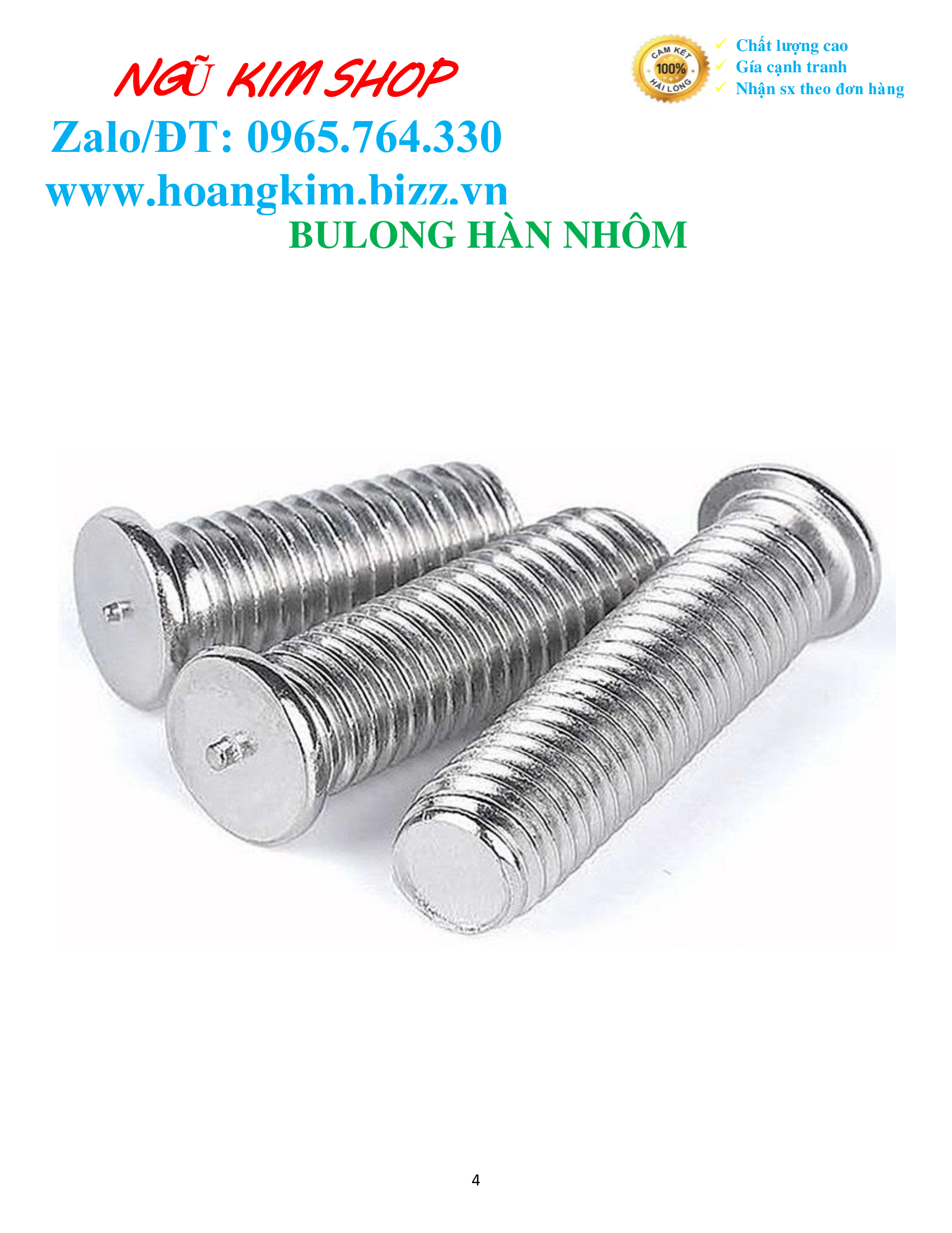 BULONG HÀN NHÔM _ ĐINH HÀN NHÔM M6