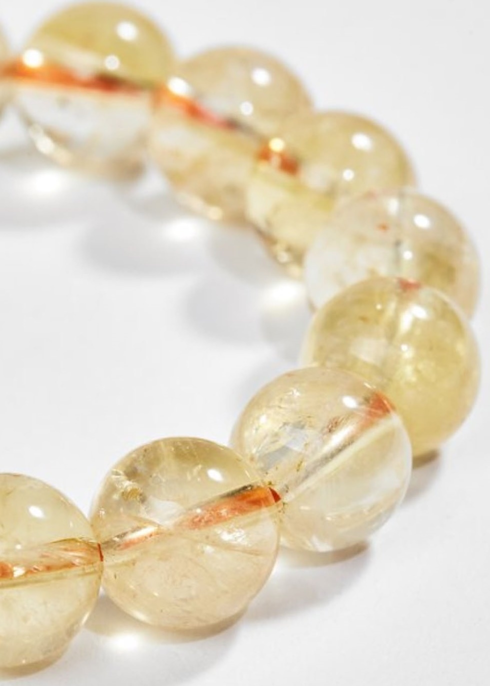 Gembank Vòng Tay Thạch Anh Vàng Citrine 10MM Kèm Giấy Kiểm Định