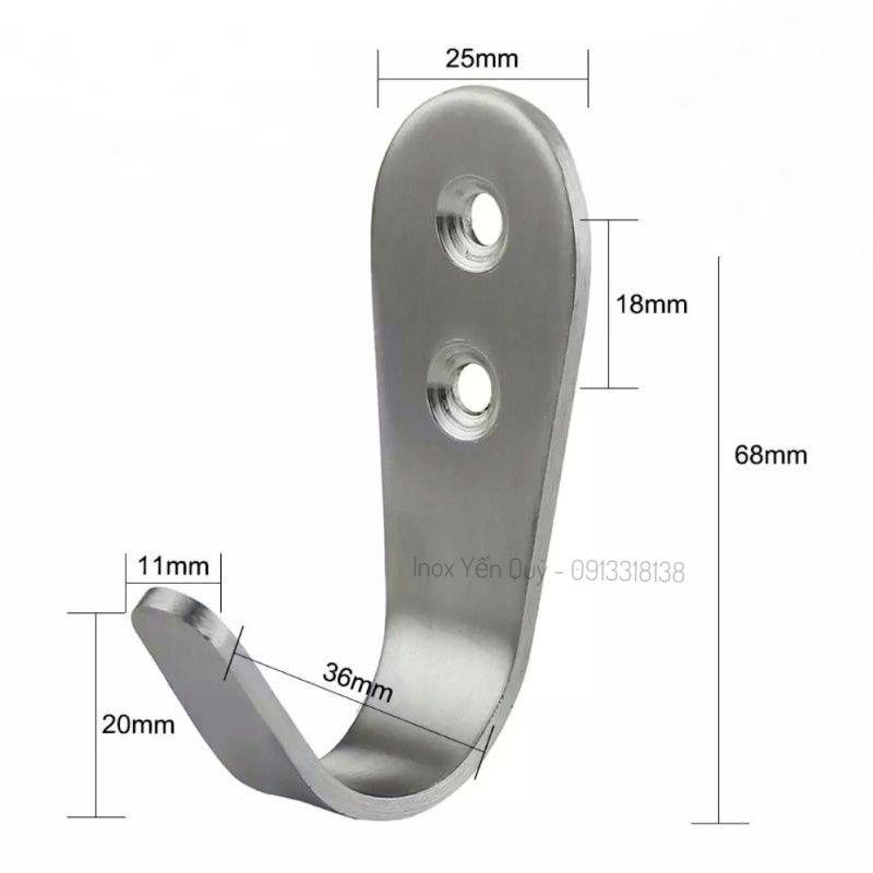 móc đơn inox khoan tường - móc treo đồ inox - móc treo quần áo móc treo đồ đa năng tiện dụng mọi nơi