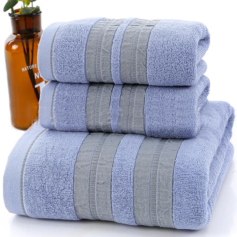 Set 3 Khăn siêu thấm chất liệu 100 cotton,1 khăn tắm lớn 70x140 + 2 khăn mặt 34x75- 207