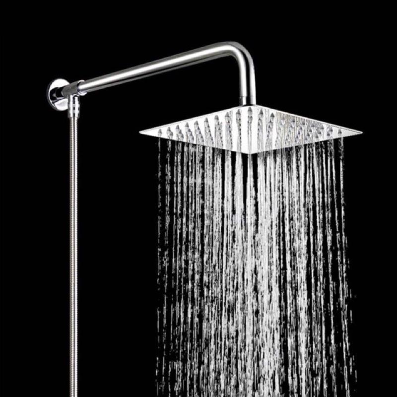 Bát sen cây phun mưa vuông mạ CROM sáng bóng, rộng 20x20 CM