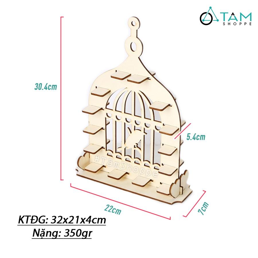 Giá đỡ chocolate lồng chim gỗ trang trí cưới TTC-22