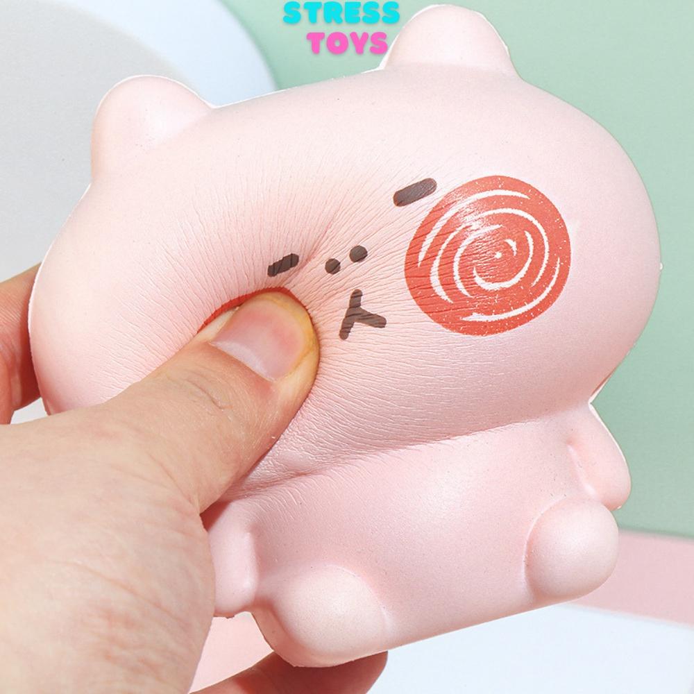 Squishy chính hãng chậm tăng đồ chơi giảm stress, squishi thú ú móc treo ba lô