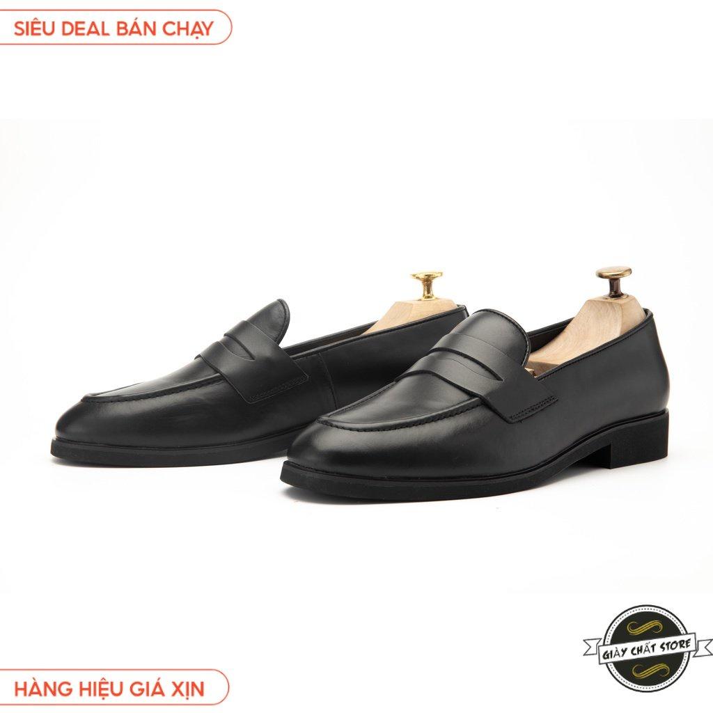 Giày Lười Nam Loafer XOĂN SHOP Da Pu Pu Size 38 Đến 42 Màu Đen - G065