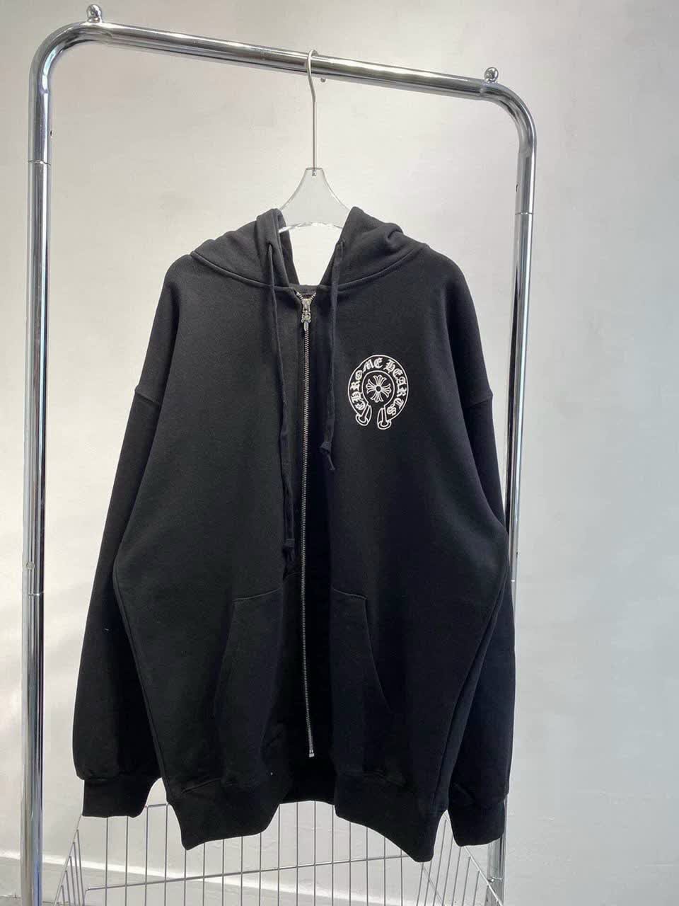 Áo khoác hoodie nam nữ phản quang CHROME HEARTS thời trang phong cách hàn quốc cá tính, áo hoodie unisex ulzzang nón 2 lớp from rộng