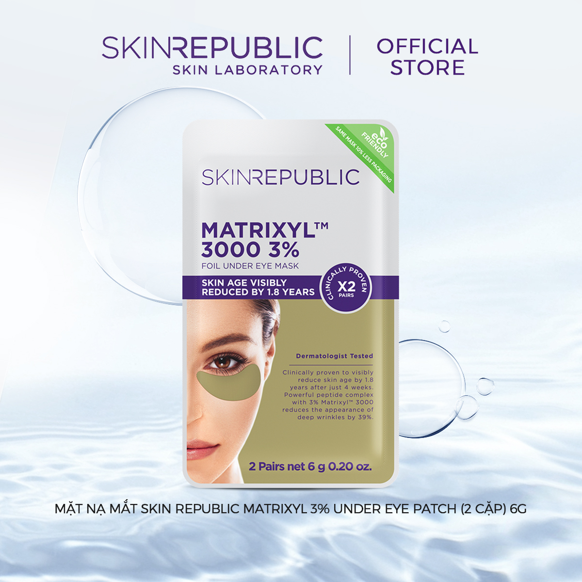 Combo 10 Mặt nạ mắt Skin Republic Matrixyl 3% Under Eye Patch (2 cặp) 6g