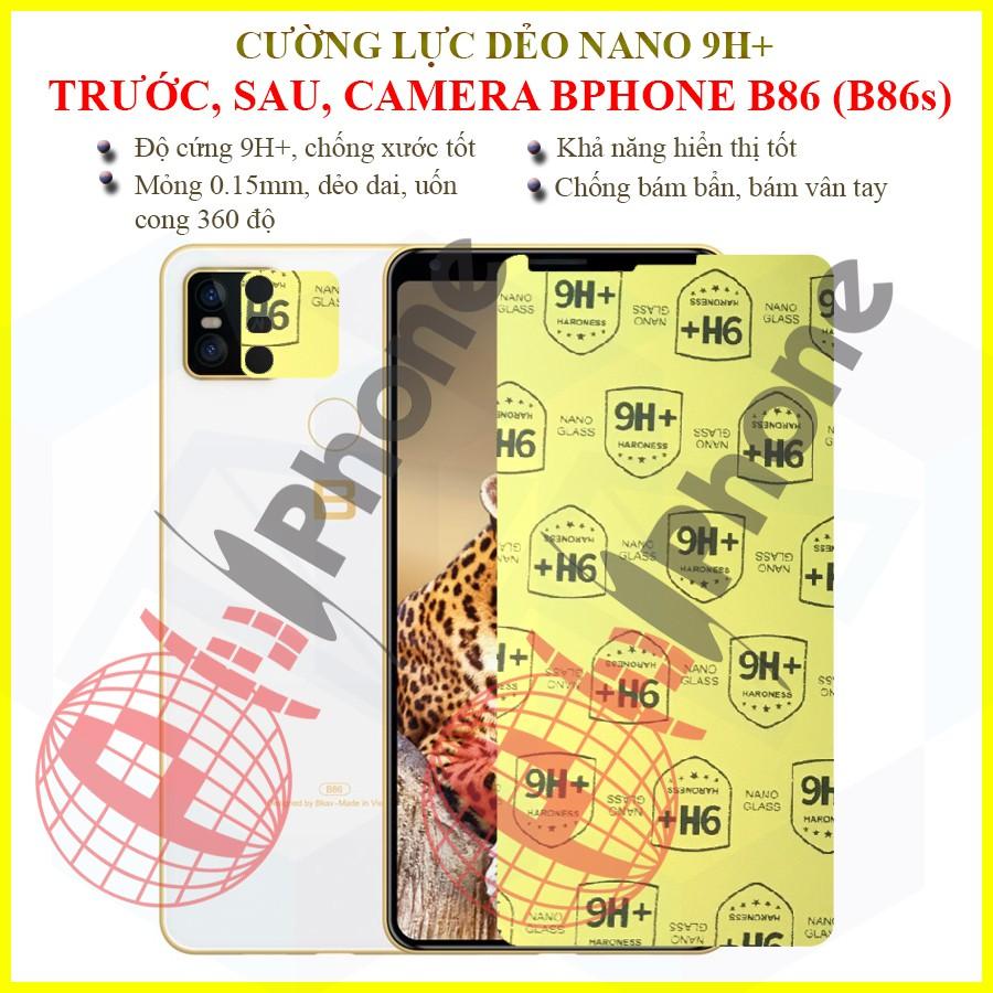 Dán cường lực dẻo nano mặt trước, sau, camera dành cho Bphone B86, B86s
