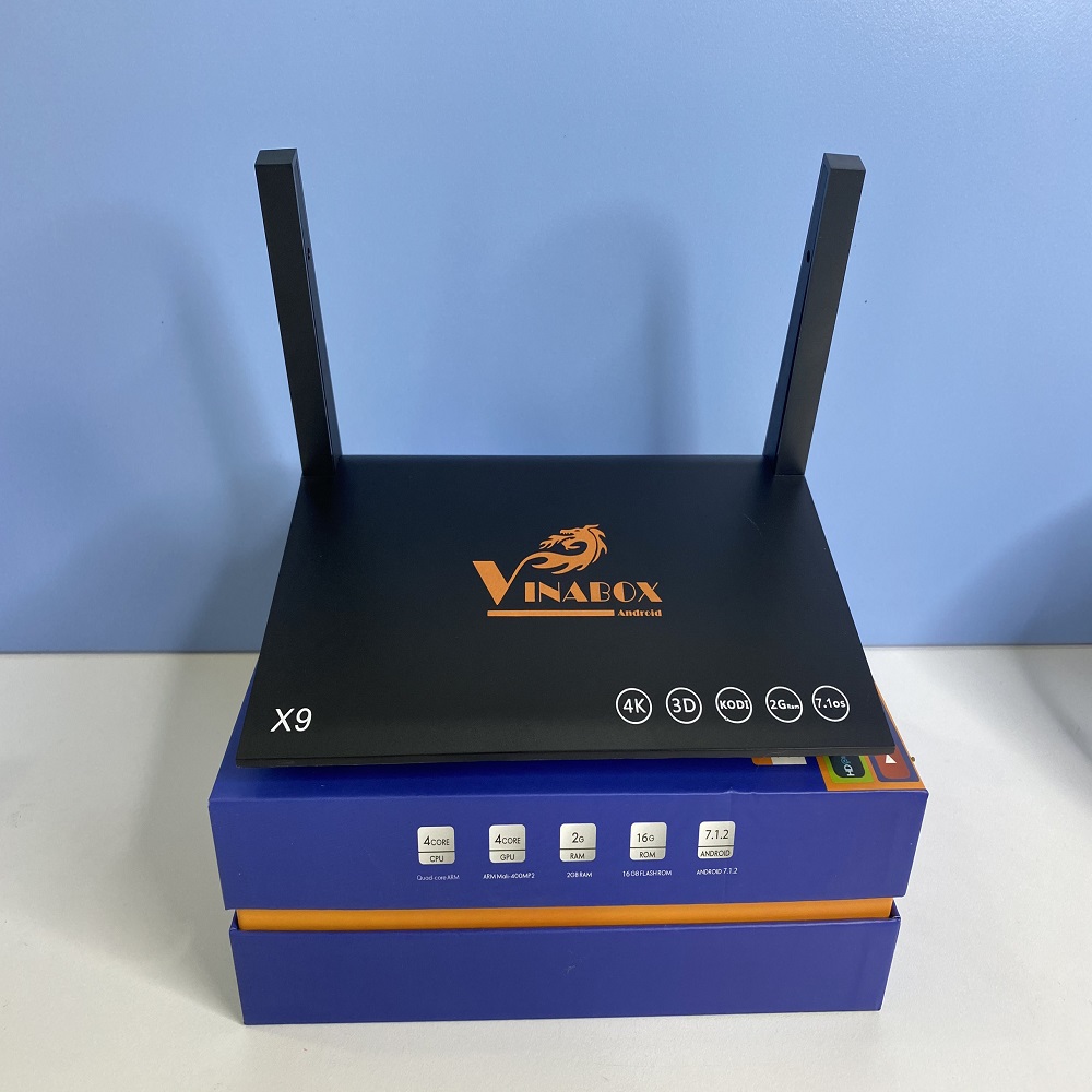 Android VINABOX X9, chuột không dây NETBOX HT68 - Hàng Chính Hãng