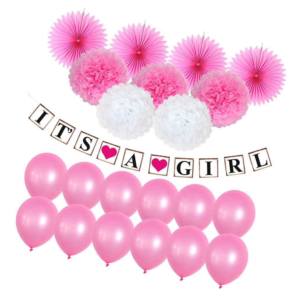 Baby Shower Decoration Garland Balloons Hanging Swirl Kids Adult Party Decor