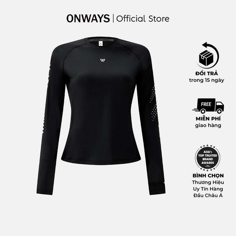 ONWAYS Áo Thun Thể Thao Nữ Tay Dài Siêu Co Giãn, Kháng Khuẩn, Nhanh Khô KARLA LONG SLEEVE T-SHIRT W5230