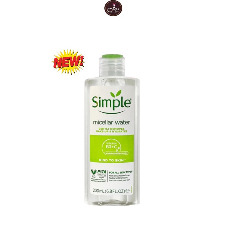 Nước Tẩy Trang Simple Kind To Skin Cleansing Water Micellar 200ml