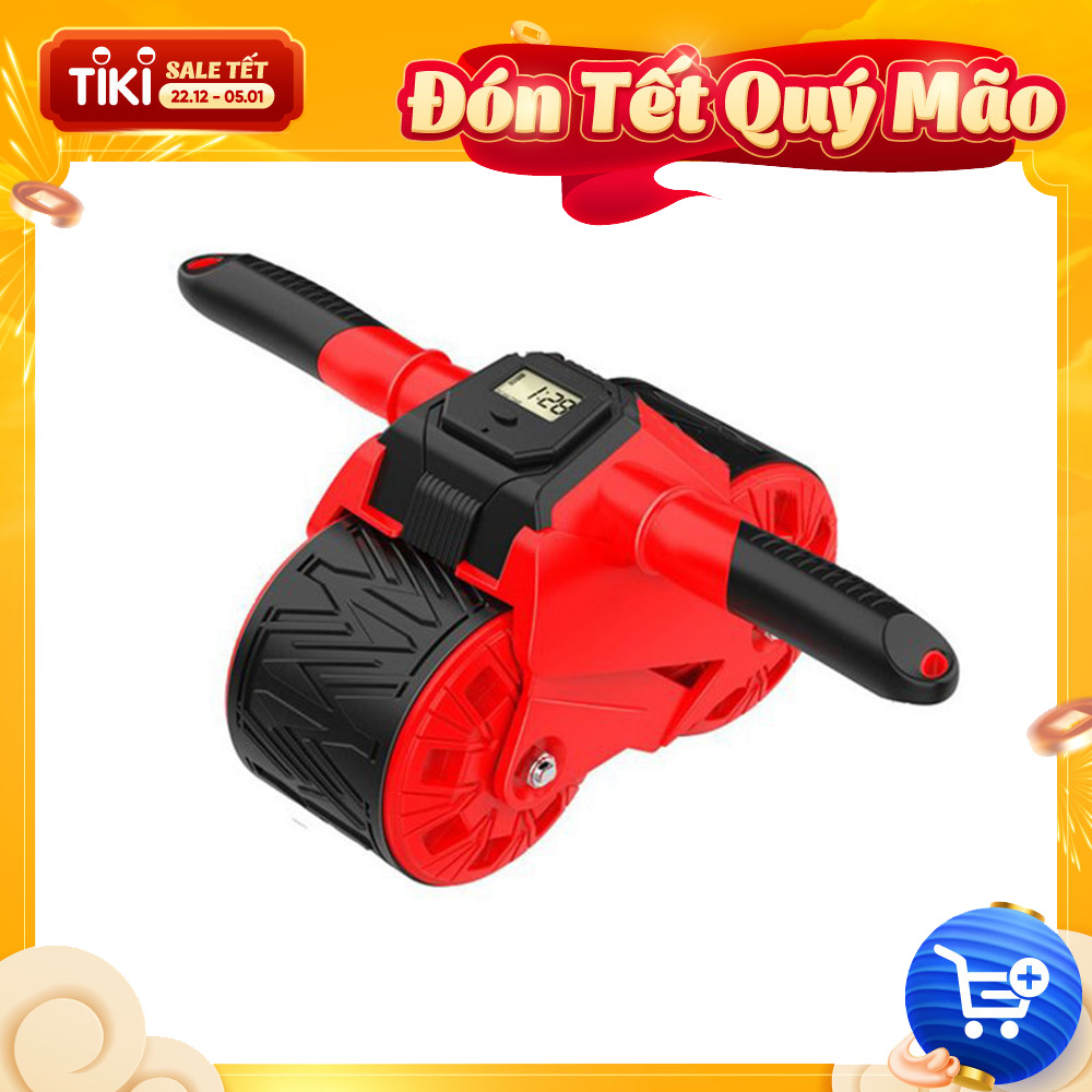 Con Lăn Tập Bụng 2024- Con Lăn Tập Bụng 4 Bánh- Dụng Cụ Tập Gym Tại Nhà, Tặng kèm thảm lót