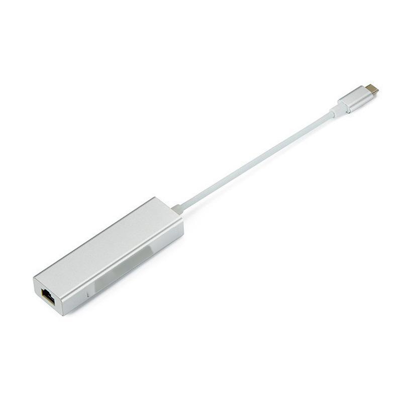 Giao hàng nhanh Type-C sang USB3.0 card mạng có dây Gigabit không cần ổ đĩa Bộ chuyển đổi cáp mạng máy tính xách tay HUB hợp kim nhôm