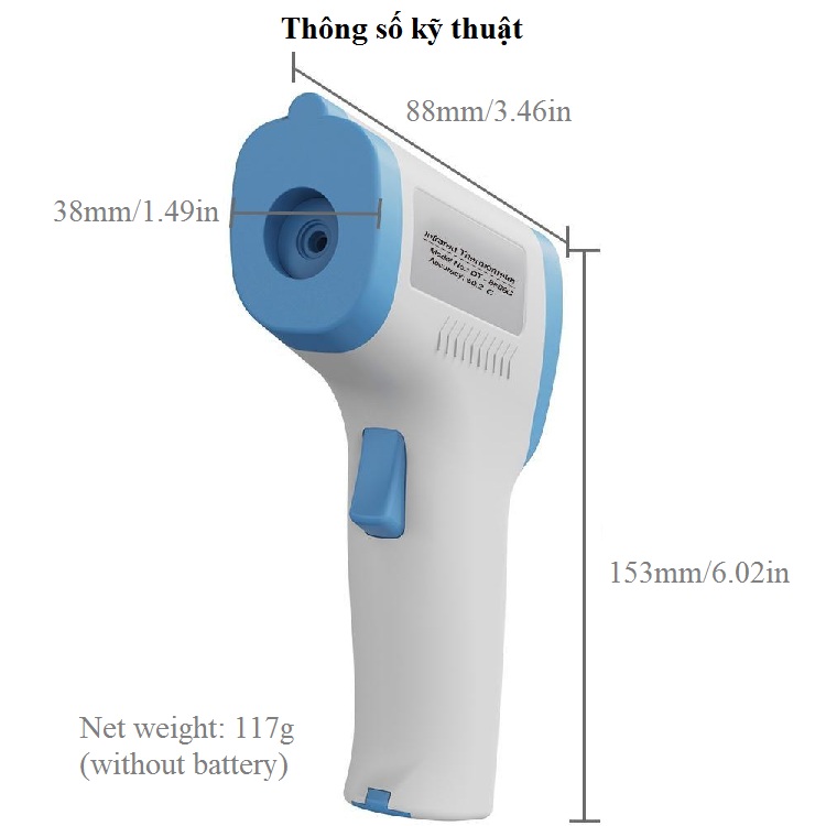 Nhiệt kế hồng ngoại không tiếp xúc cao cấp, chính xác M06C ( TẶNG KÈM 04 MÓC DÁN TƯỜNG 3D CHỊU LỰC HÌNH NGẪU NHIÊN )