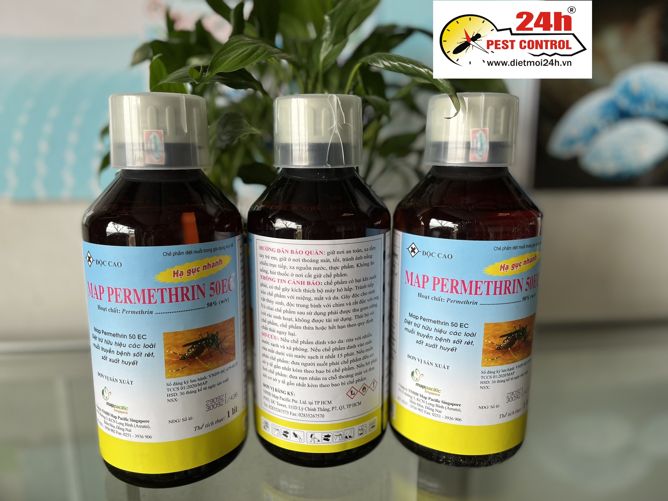 (HÀNG CHUẨN MẪU MỚI ) Thuốc muỗi MAP PERMETHRIN 50EC Diệt trừ hữu hiệu các loài muỗi truyền bệnh sốt rét, sốt xuất huyết