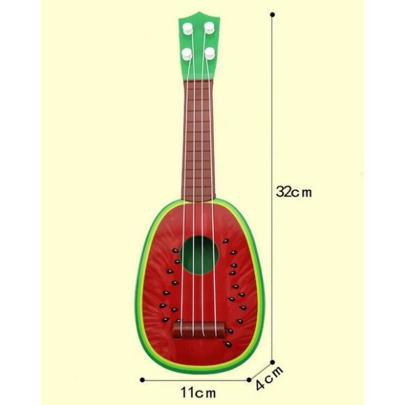 Đàn dưa đỏ Ukulele Mini 32cm hoa quả cho bé - Đàn hoa quả