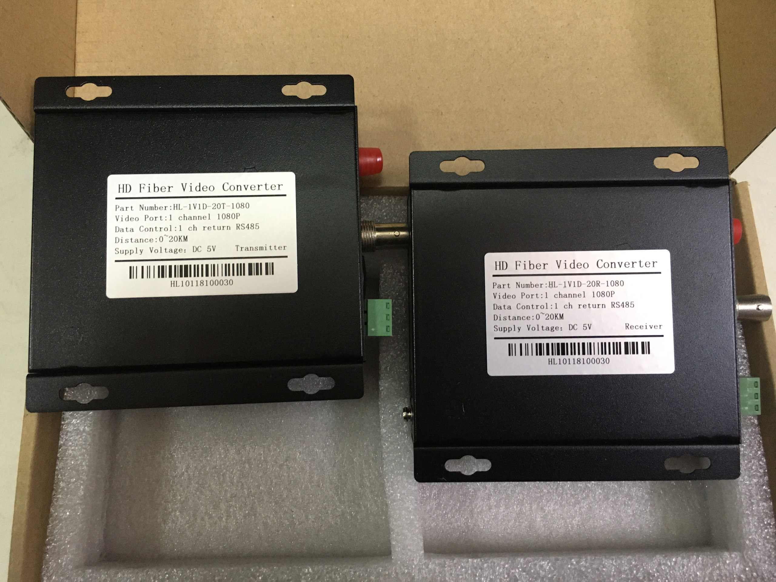 Bộ chuyển đổi video sang quang 1 kênh GNETCOM HL-1V1D-20T/R-1080P - Hàng Chính Hãng