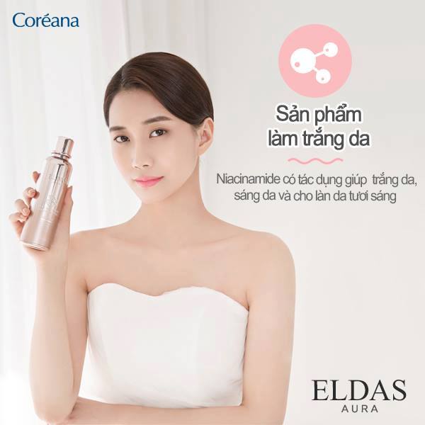 Serum Tế Bào Gốc Dưỡng Trắng Da Eldas Aura Coreana Shine Gold Pearl Premium Peptide All In One