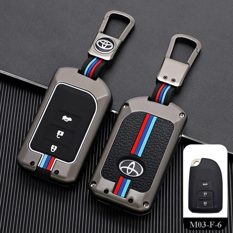 Ốp khóa kim loại - Vỏ bọc bảo vệ chìa smartkey ô tô TOYOTA Yaris Vios G 2015-2020 - otofunmoclan