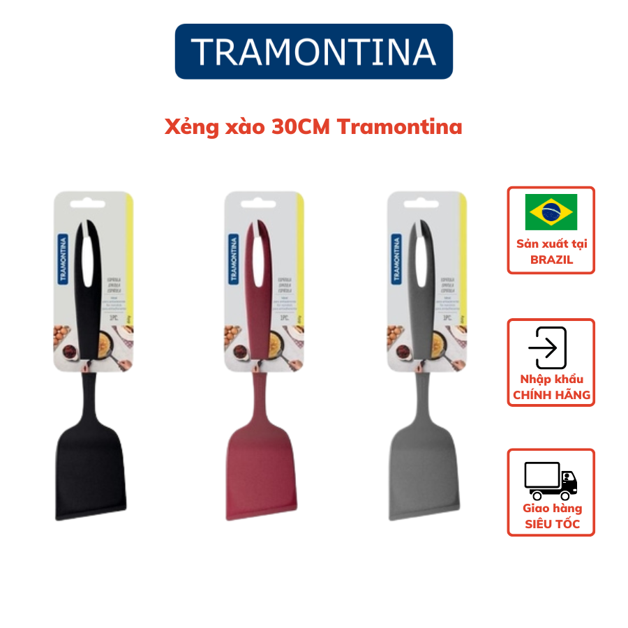 Xẻng Xào Xẻng Lật Tramontina 30cm Chất Liệu Nhựa PA An Toàn Chịu Nhiệt Nhập Khẩu Brazil