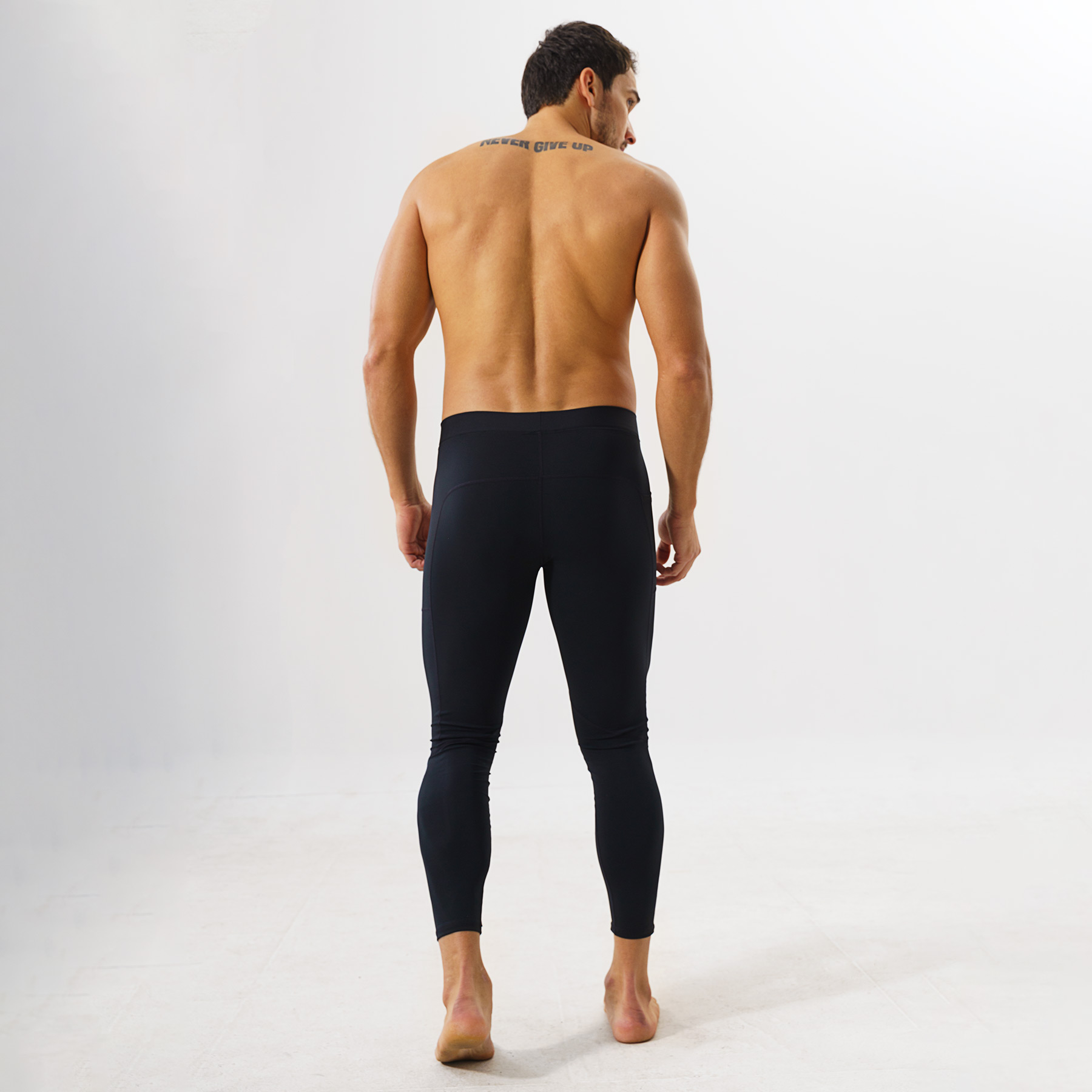 Hình ảnh Quần leggings tập gym cho nam Hibi Sports M106 - Loại dài có 1 túi hông