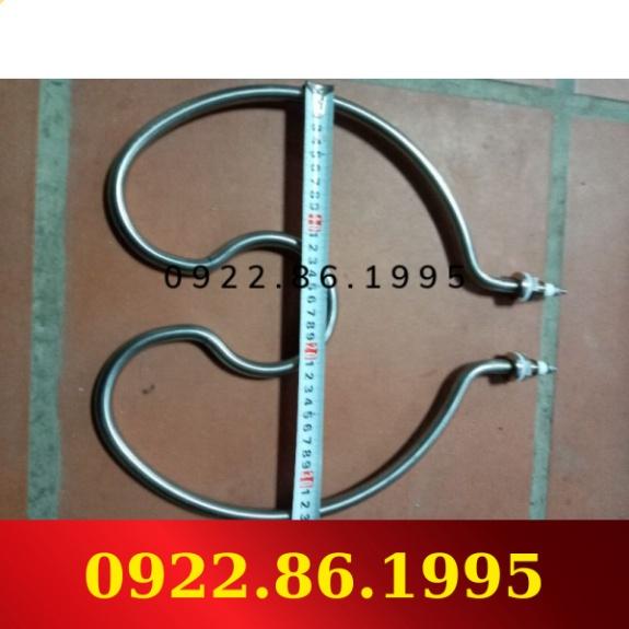 Điện trở đun nước, nồi tráng bánh cuốn, gia nhiệt nước dạng tim 27cm 3kw 220v hàng nhập0