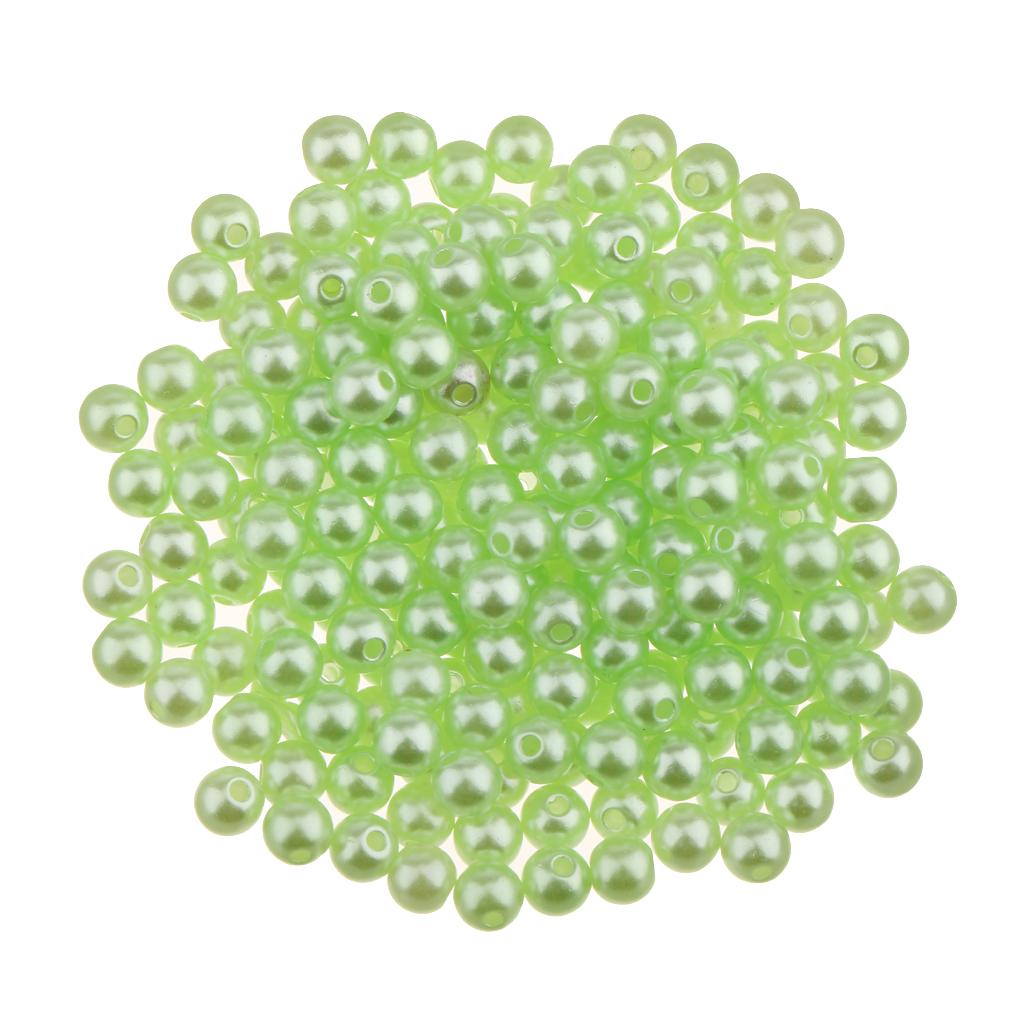 100Pcs 8mm Charm Green Beads Loose Beads Spacer for DIY Beads Jewelry Making