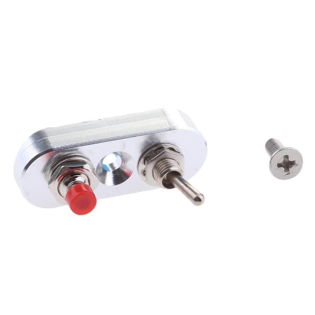 2pcs Mini Aluminum Motorcycle Handlebar Stop Start Dual Switch Button 12V