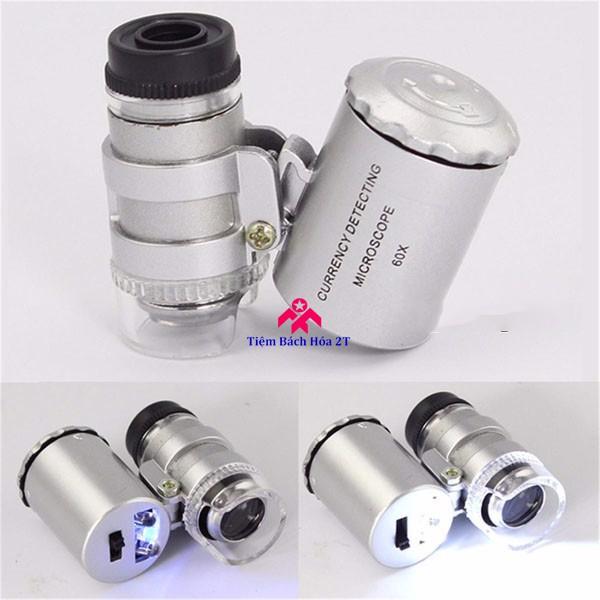 Kính lúp cầm tay mini 60X có đèn