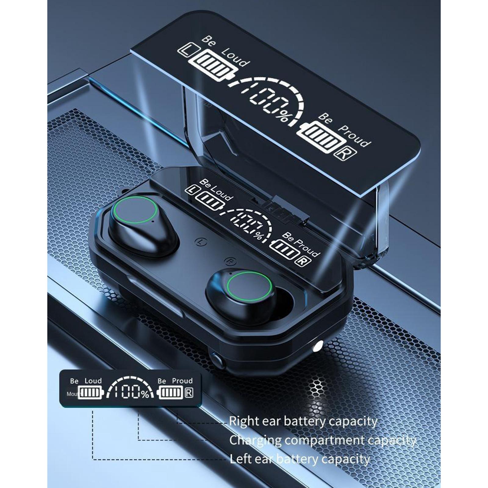 Earbuds Hi-Fi Stereo Headphones True Wireless Earbuds Waterproof Earphones in-Ear Headphones with Mic