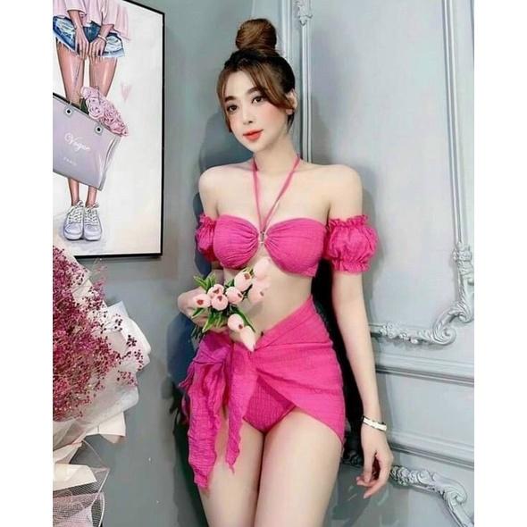 Set bikini kèm quây mới nhất chất vải xốp mới nhất ( Hàng loại 1