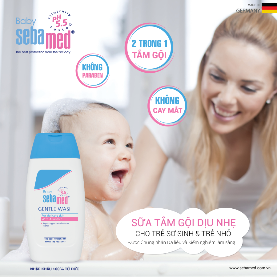 Sữa tắm gội toàn thân cho bé Sebamed pH5.5 - SBB08