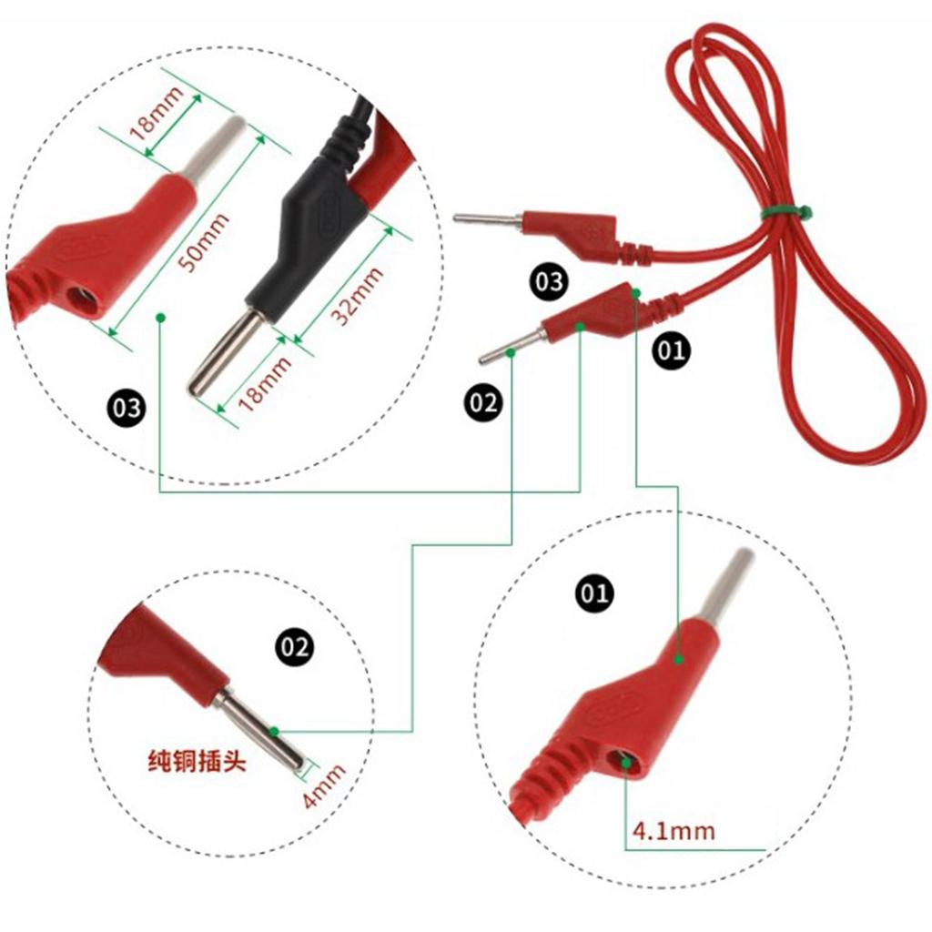39 Inch Multimeter Test Lead Set - Soft Silicone Stackable Banana to Banana Plug Test Wire Cable Kit for Electrical Testing 1000V/15A