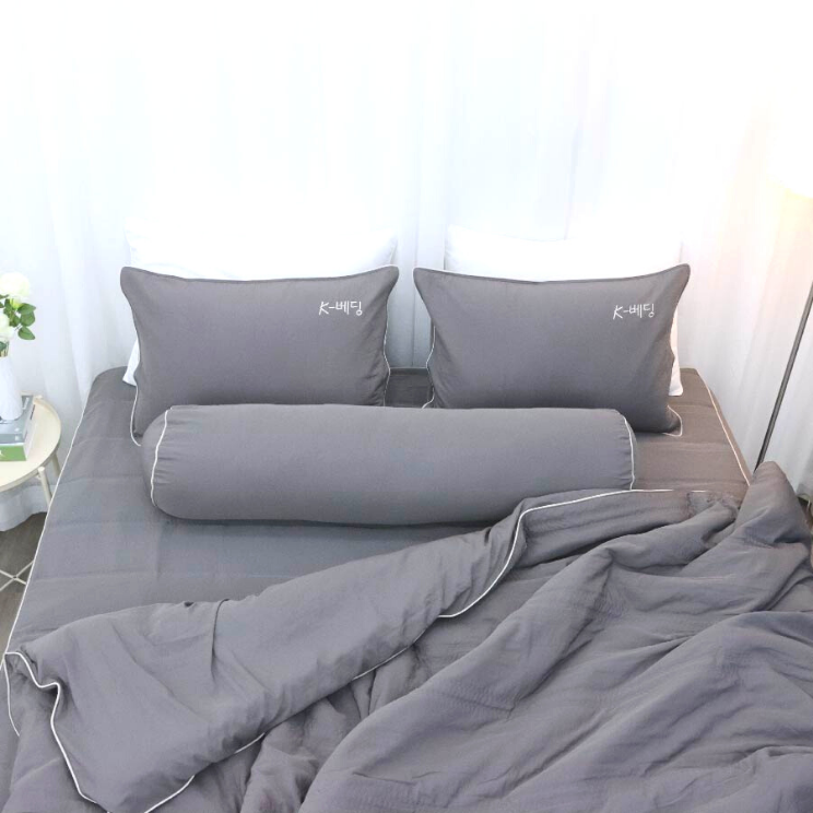 Bộ ga giường chần bông KBedding by Everon KMMS 205 Micro Modal Xám xi măng