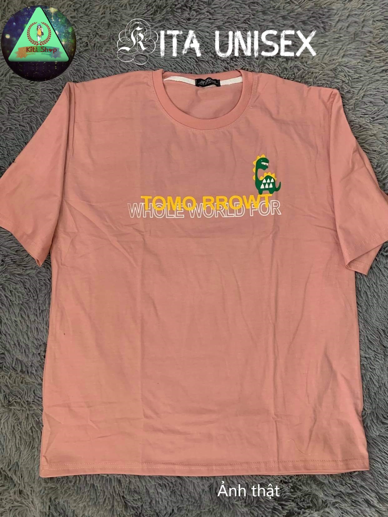 Áo Thun Nữ Tay Lỡ - Áo Phông Nam Nữ Form Rộng Freesize Vải Chất Cotton Mịn Mát Kita Unisex - TOMOROW