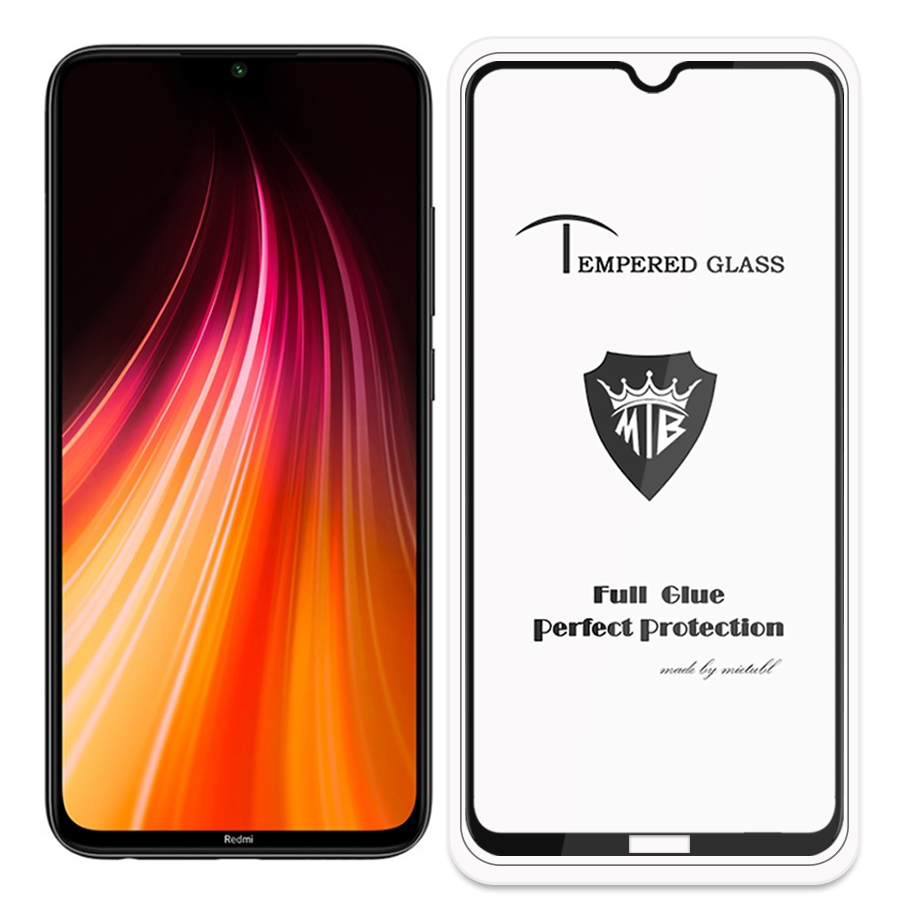Kính cường lực 9H Dành Cho Xiaomi Redmi Note 8 Full màn hình Full keo- Handtown- Hàng Chính Hãng