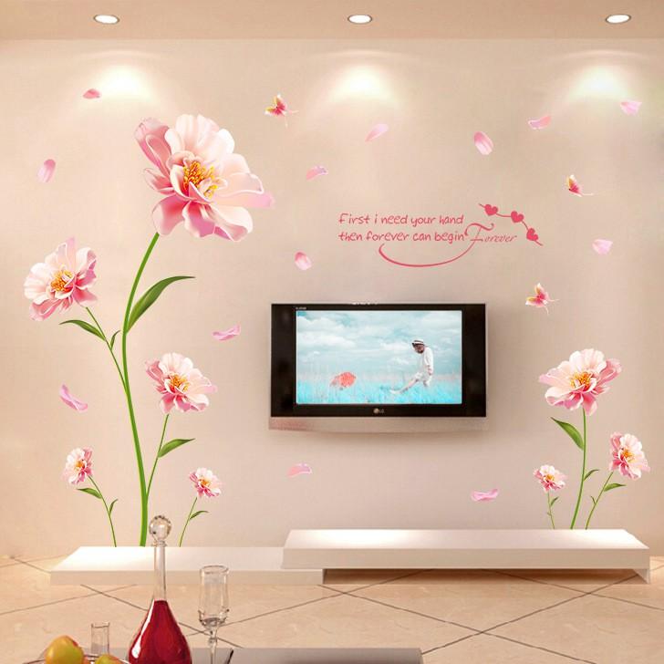 COMBO 3 DECAL DÁN TƯỜNG HOA LÁ