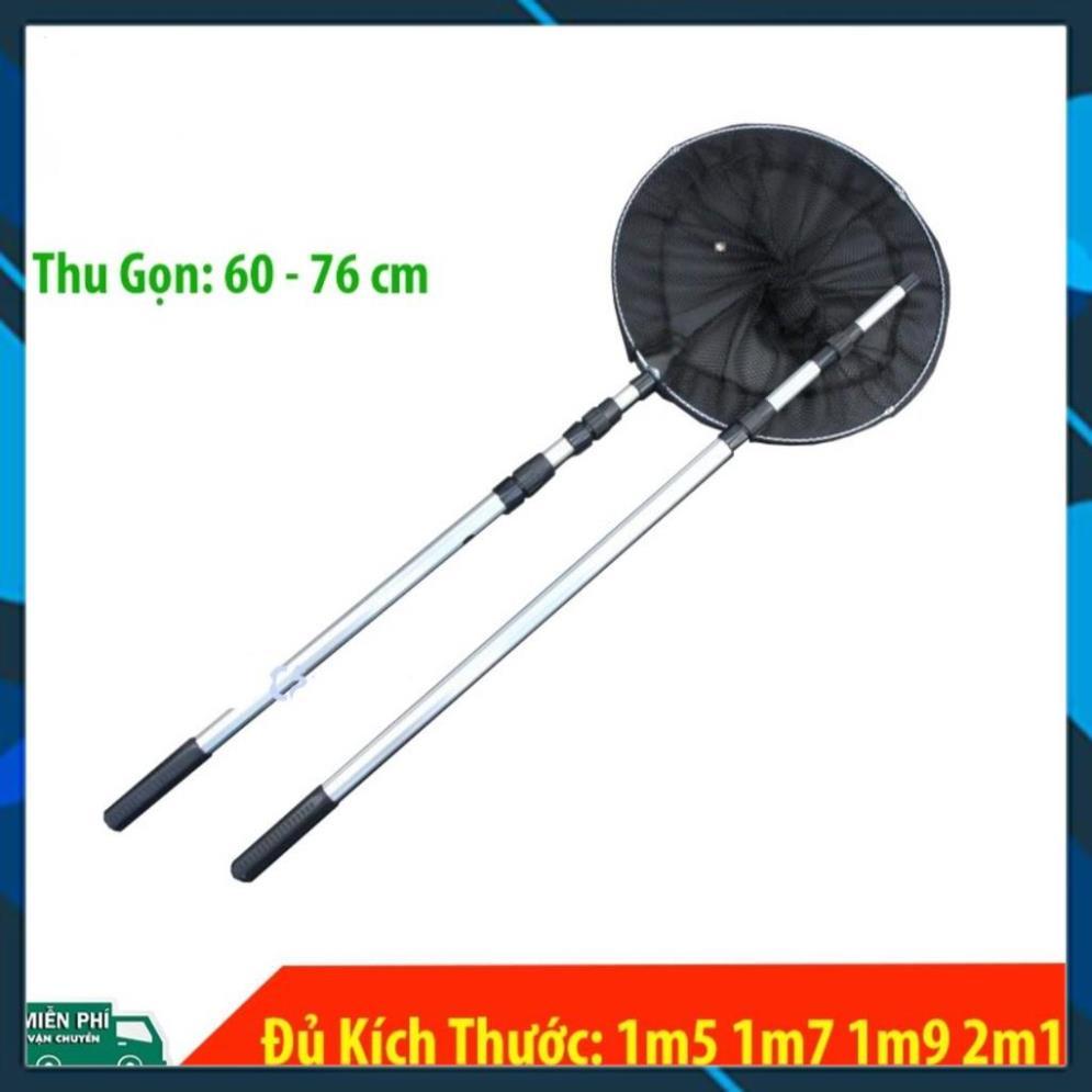 Vợt Cá Gấp Gọn Đại Lý Đồ Câu Cá Vành Tròn nhôm 1m5 - 2m1 