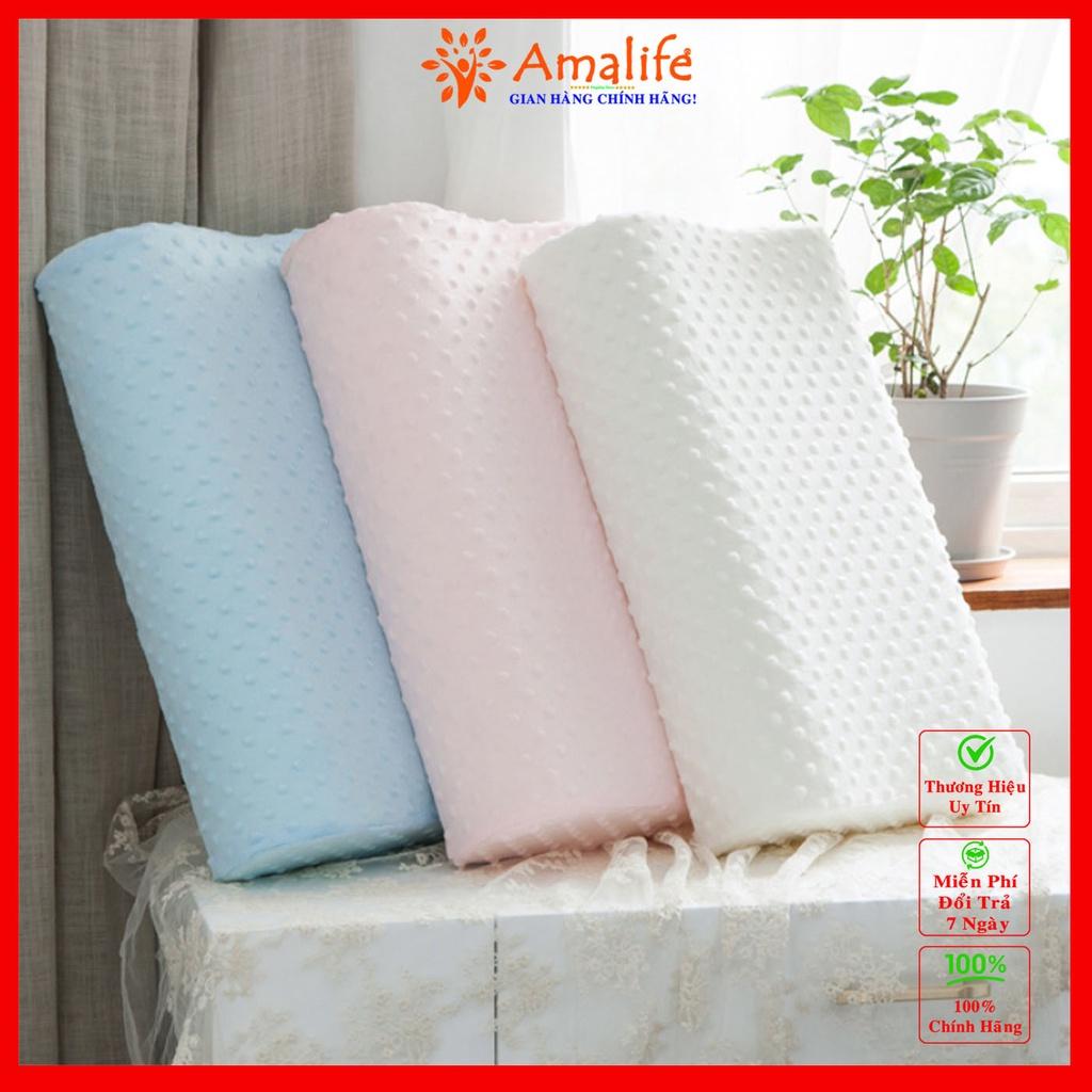 Gối Cao Su Non Người Lớn Chống Đau Cổ Vai Gáy Chính Hãng Amalife Kích Thước 50x30x10cm